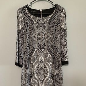 Black and White Paisley Dress (NWOT)